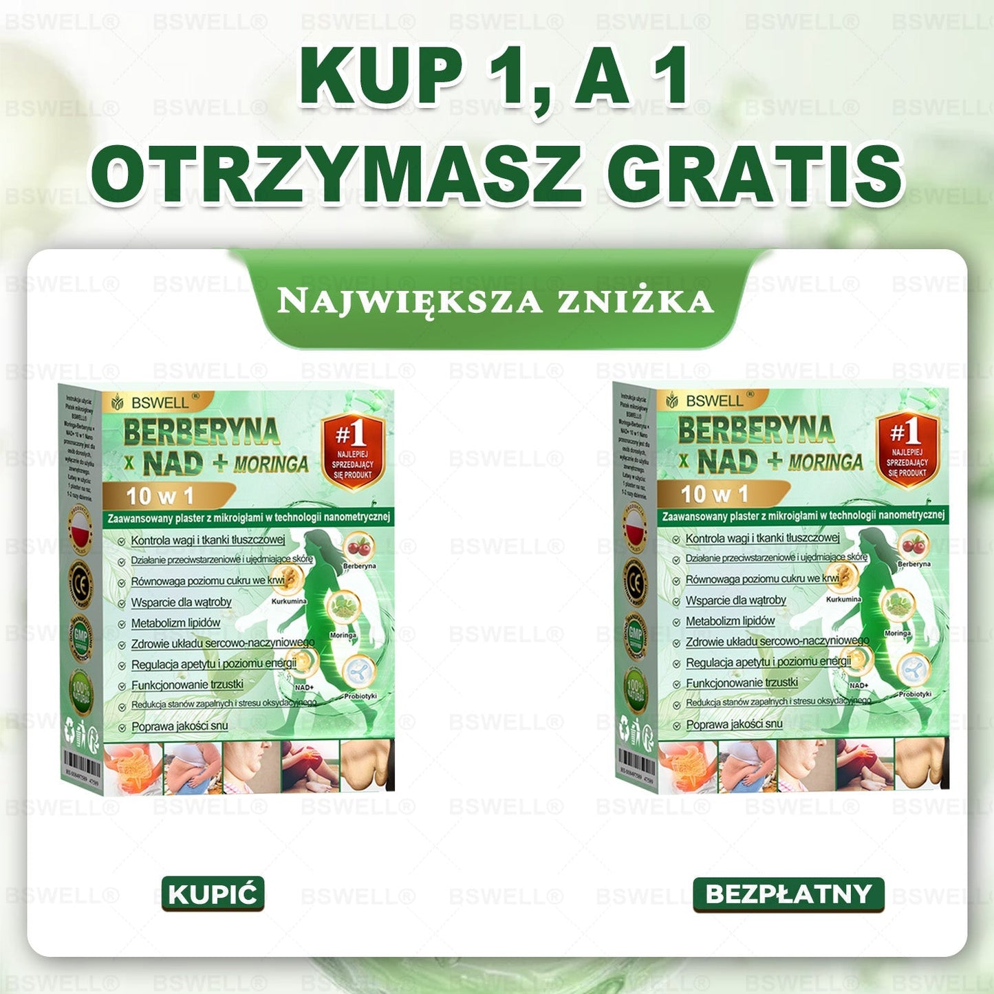 🍐🍐BSWELL® Nano mikroigłowy plaster wyszczuplający (Raz dziennie, efekty już po 28 dniach ✅ Wspiera odchudzanie, serce, cukrzycę, sen, jelita, stawy i więcej.